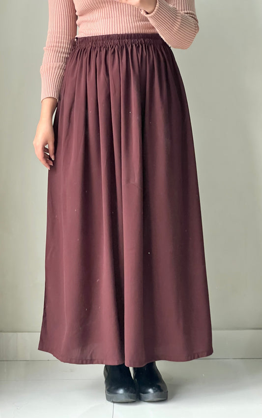 BURNT UMBER BROWN | FLOWY A-LINE