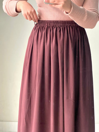 BURNT UMBER BROWN | FLOWY A-LINE