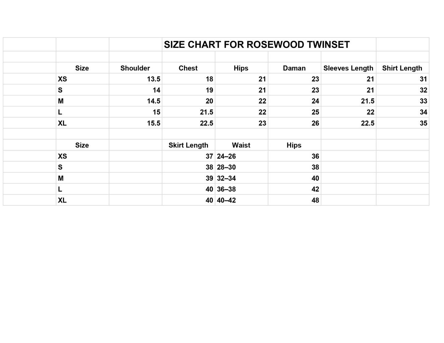 ROSEWOOD TWINSET