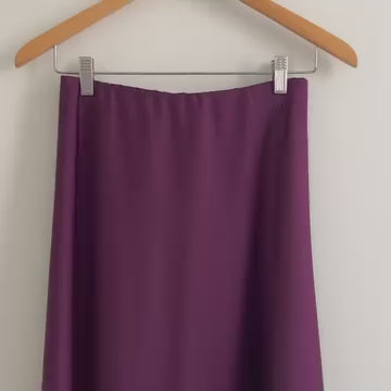 WINE PURPLE | SATIN MIDI SKIRT
